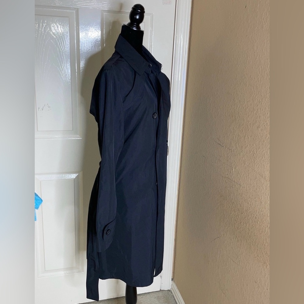 Moncler Women’s Trench Coat Black Size 5 Vintage​ - Picture 6 of 6